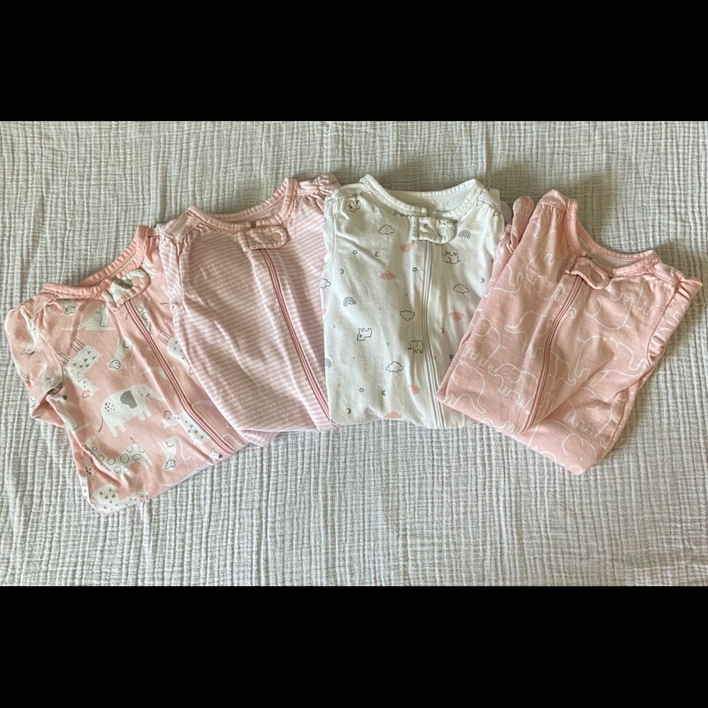 Carter’s Zip Up Baby Girl Sleepers